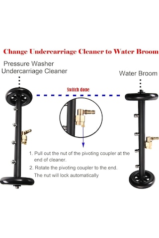 Çift Fonksiyonlu Alt Takım Temizleyici, Basınçlı Yıkayıcı Alt Takım Temizleyici Döner Tekerlek, 4000 Psı