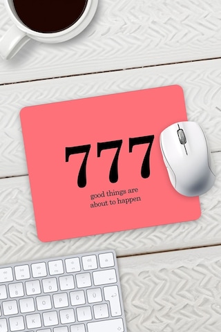 777 Olumlama Baskılı Mouse Pad 23x19cm Fare Altlığı Kaydırmaz Taban Mousepad