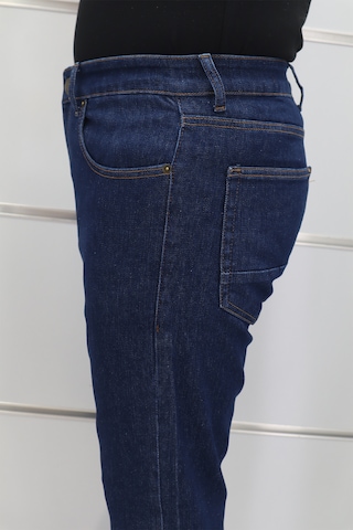 Hacker Denim Hacker Erkek Lacivert Yüksek Bel Rahat Kesim Boru Paça Büyük Beden Jean Pantolon Lacivert