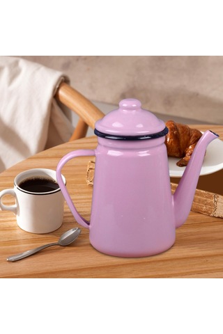 Suntek Magideal Emaye Çaydanlık Su Süt Isıtıcı Soba Ev Mutfak Açık Pembe