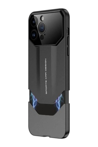 Apple Uyumlu iPhone 14 Pro Max Kılıf Çift Parçalı Zore Ays Pro İkili Kapak Siyah-Gri