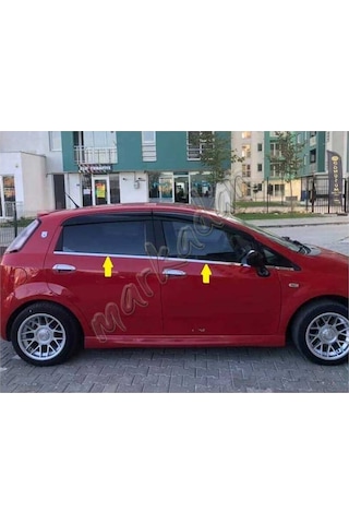 Fiat Grande Punto Krom Cam Çıtası 2005 Sonrası 6 Parça  Paslanmaz