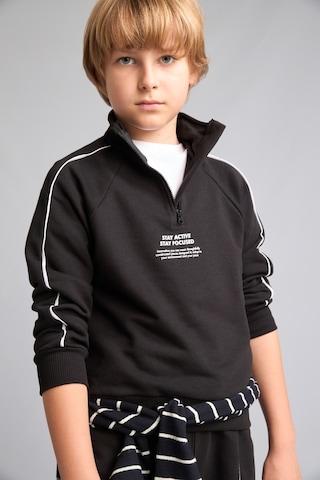Defacto Oversıze Uzun Kollu Dik Yaka Pamuklu Baskılı Siyah Sweatshirt Erkek Çocuk H9606a826aubk81 Siyah-bk81