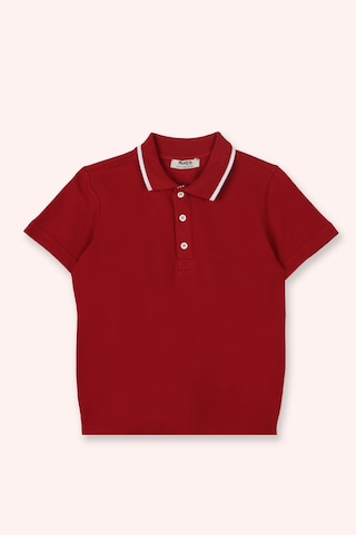 Panço Erkek Çocuk Kısa Kollu Kırmızı Polo Yaka Tişört