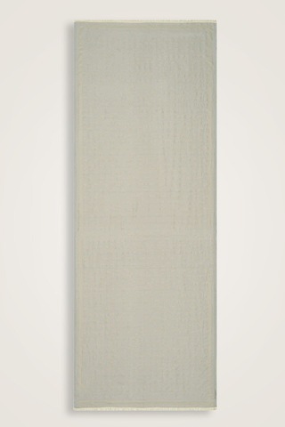 İmannooor Karanfil Monogram Gri İpek Şal 68x200