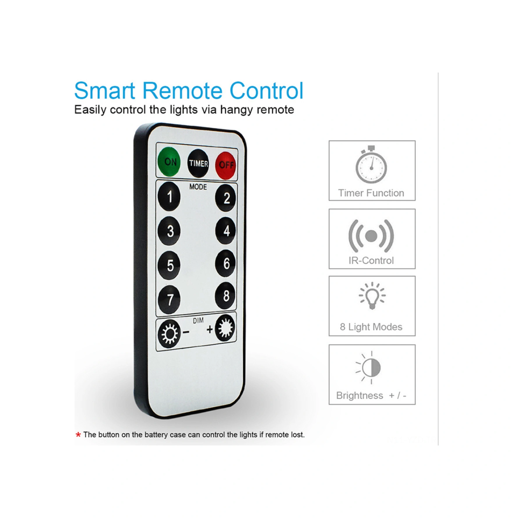 Yuntech01 10m 100 Led Bakır Tel Işıklı Zincir, Usb Beslemeli, 8 Modlu, Isınma Beyazı, Su Geçirmez, Kumandalı Odalar İçin Dekoratif Aydınlatma Pil Dahil Değil Çok Renkli