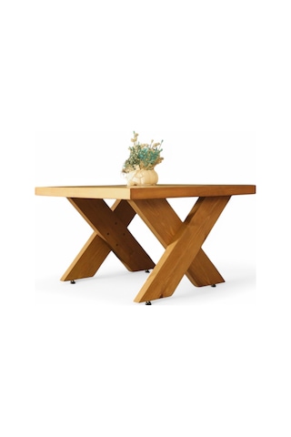 Neiwel Hamra Doğal Ahşap Sehpa-80-80 Açık Ceviz