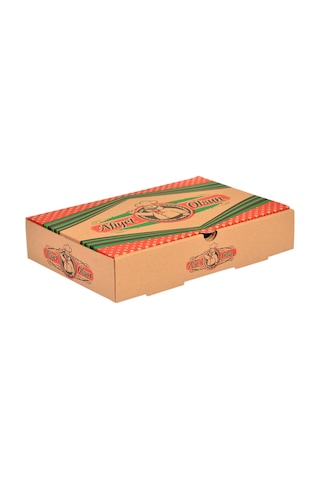 Miyo Ambalaj Oluklu Pide Kutusu Krome Karton Baskı 100'lü 17 x 25.5 x 5 CM