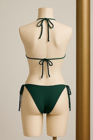 Modadua Kadın Yeşil Yandan Ve Boyundan Bağlamalı Bikini Mayo Takımı