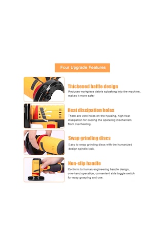 Symbee 12v 19500 Rpm Şarjlı Mini Taşlama Makinesi - Kesme, Parlatma Ve Zımparalama İçin Çok Fonksiyonlu El Aleti