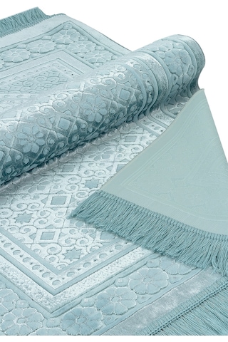 Kadife İnci Seccade Velvet Pearl - Turkuaz