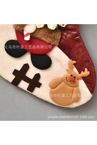 Happychildhood Noel Çorapları 3 Adet Noel Baba Şeker Çanta Süslemeleri Noel Süsleri