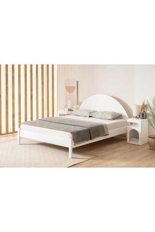 Turtle Modern Karyola Çift Kişilik, Beyaz