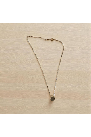 Time Gold Fosforlu Duvar Saati Çap22cm Altın Rengi Kolye Hediyeli