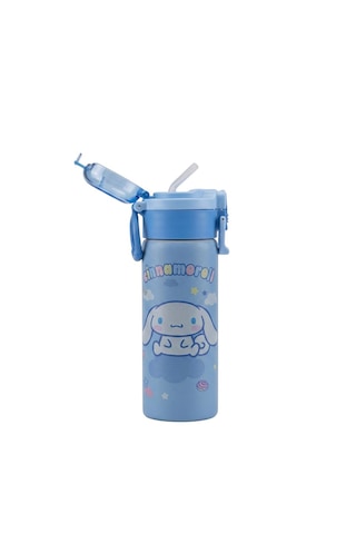 Cinnamoroll Çift Fonksiyon Kapaklı Çelik Matara 600ml 3832 Mavi