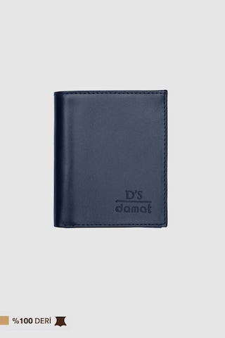Ds Damat Lacivert Düz Kutulu Hakiki Deri Cüzdan 2H1119ST237 Lacivert
