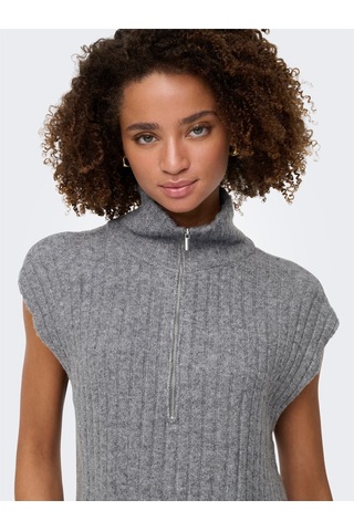 Only Onljeanett Lıfe Sl Rıb Hıghneck Cc Knt Kadın Gray Kazak - 15350359 Gri
