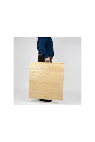 Katlanır Sabit Ayaklı Bahçe Masası - 70x150 Cm, Ham Naturel Renk Açık Ceviz