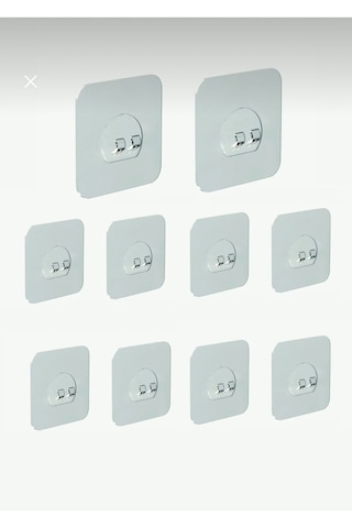 Yedek 10 Adet Yapışkanlı Sticker Kendinden Yapışkanlı Kancalı Yapışkan Banyo Rafı Su Geçirmez Askı B Diğer