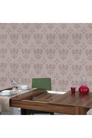 Pasifichome Oblo Açılır Mutfak Masası Ceviz / Açılır Kapanır Yemek Masası