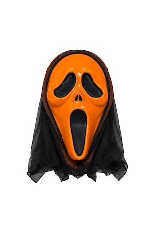 Turuncu Çığlık Korku Maskesi Halloween Cadılar Bayramı Kostüm Yüz Maskesi Tüm Yaşlar