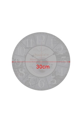 Homyl Oturma Odası Yatak Için Vintage Stil Yuvarlak Duvar Saati C