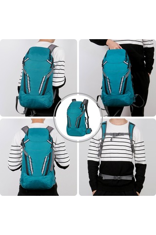 Yunboo Su Gezisi İçin Hafif Ve Katlanabilir Sırt Çantası - Suya Dayanıklı Naylon Siyah