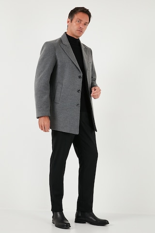 Buratti Slim Fit Apaş Yaka Astarlı Kaşe Erkek Kaban 584K1217 Açık Gri