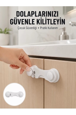 Northcity 4 Adet Bebek Güvenlik Dolap Kilidi Montajsız Çift Taraflı Emniyet Seti - Ev İçin Çocuk Güvenliği