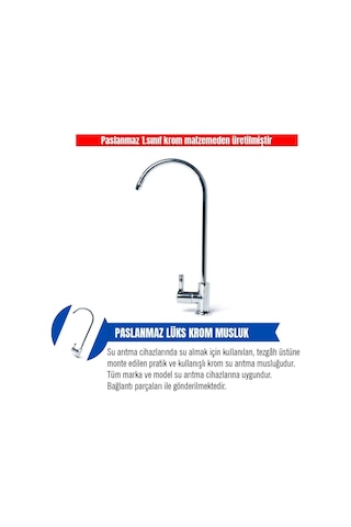 Su Arıtma Cihazı Lüx Krom Musluk Tüm Markalara Uyumludur