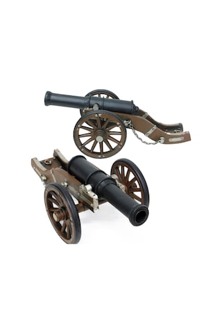 Vintage Louis Xıv Savaş Topu Nostaljik Metal Top Arabası 30cm