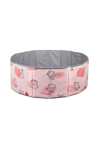 Baby Marine Katlanır Aktivite ve Top Havuzu Desenli Pembe