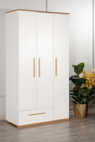 Eva 301 - 3 Kapaklı 1 Çekmeceli Gardırop