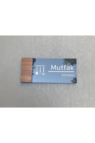 Wooden Serisi Mutfak Kapı Isimliği