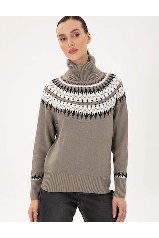 Pierre Cardin Kadın Vizon Kazak /triko 50291034-vr052 Vizon