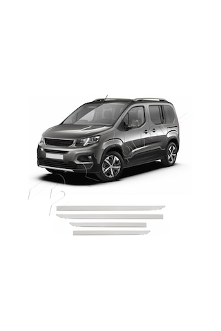 Peugeot Rifter Uyumlu 2019 Ve Üzeri Krom Yan Kapı Çıtası 4 Parça Paslanmaz Çelik