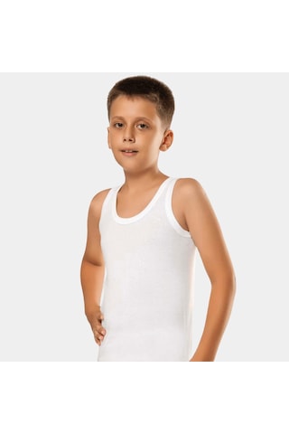 Türen Erkek Çocuk Atlet 2'li Paket 303 Beyaz