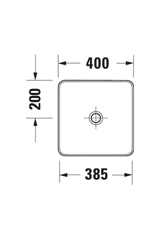Duravit - Sivida Durocast Kare Çanak Lavabo 40 Cm Mat Beyaz - 2660013200- Beyaz