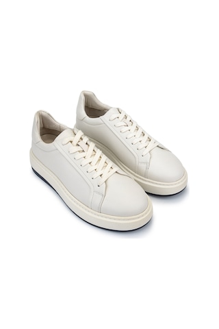 Tamer Tanca Erkek Hakiki Deri Beyaz Sneakers & Spor Ayakkabı 1145 2029 Erk Ayk Y26 Beyaz