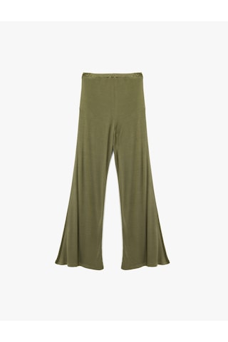 Koton Rahat Kalıp Uzun Geniş Paça Pijama Altı Yeşil 6wlk40243mk Yeşil