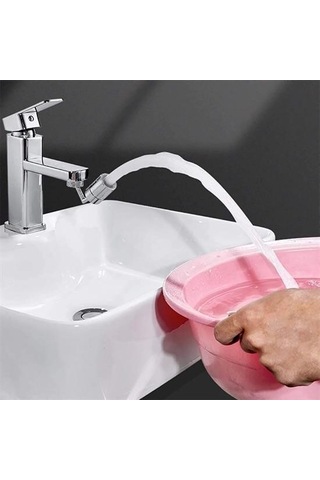 Buffer 720 Derece Dönebilen 4 Filtreli Tüm Musluk Tipleri İle Uyumlu Montaj Aparatlı Musluk Başlık - 9036518020682drvs1