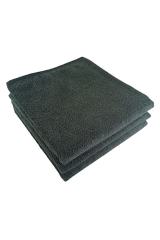 3 Adet Saç Boyası Tutmayan Mikrofiber El Yüz Kuaför Spor Havlusu Gri