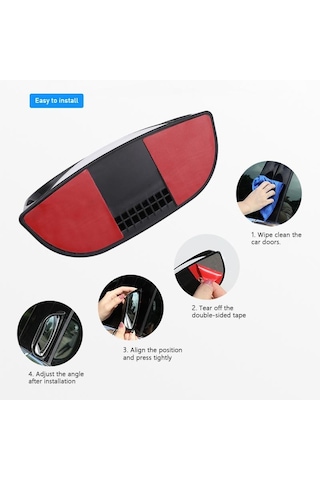 Beyaz B Sütunu Kör Nokta Aynası Araç Dikiz Aynası Geniş Açılı Arka Koltuk Yardımcı Gözlem Aynası Güvenlik Sürüş 2pcs