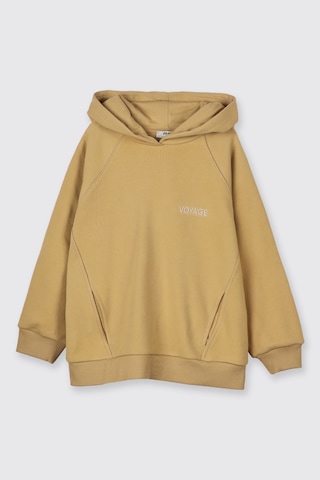 Panço Erkek Çocuk Kapüşonlu Hardal Sweatshirt Sarı