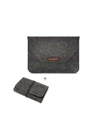 Zsykd Macbook Uyumlu Laptop Için Taşınabilir Hava Geçirgen Keçe Kol Çantası, Güç Saklama Çantası, Boyutu: 12 Inç Siyah Yurt Dışından