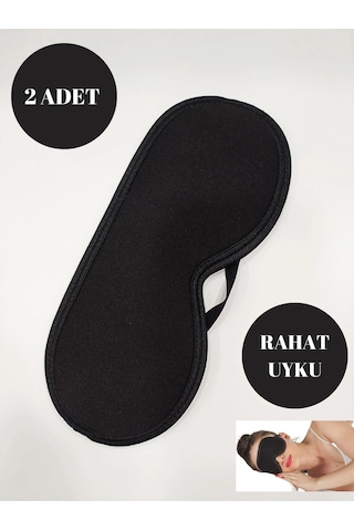 2 Adet Uyku Göz Bandı Uyumak İçin Göz Bantı Uyku Bandı Siyah
