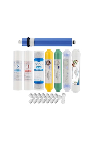 Açık Kasa Su Arıtma Cihazı 8li Filtre Seti Standart Membran Set Açık Kasa Su Arıtma Cihazı 8li Filtre Seti Standart Membran Set