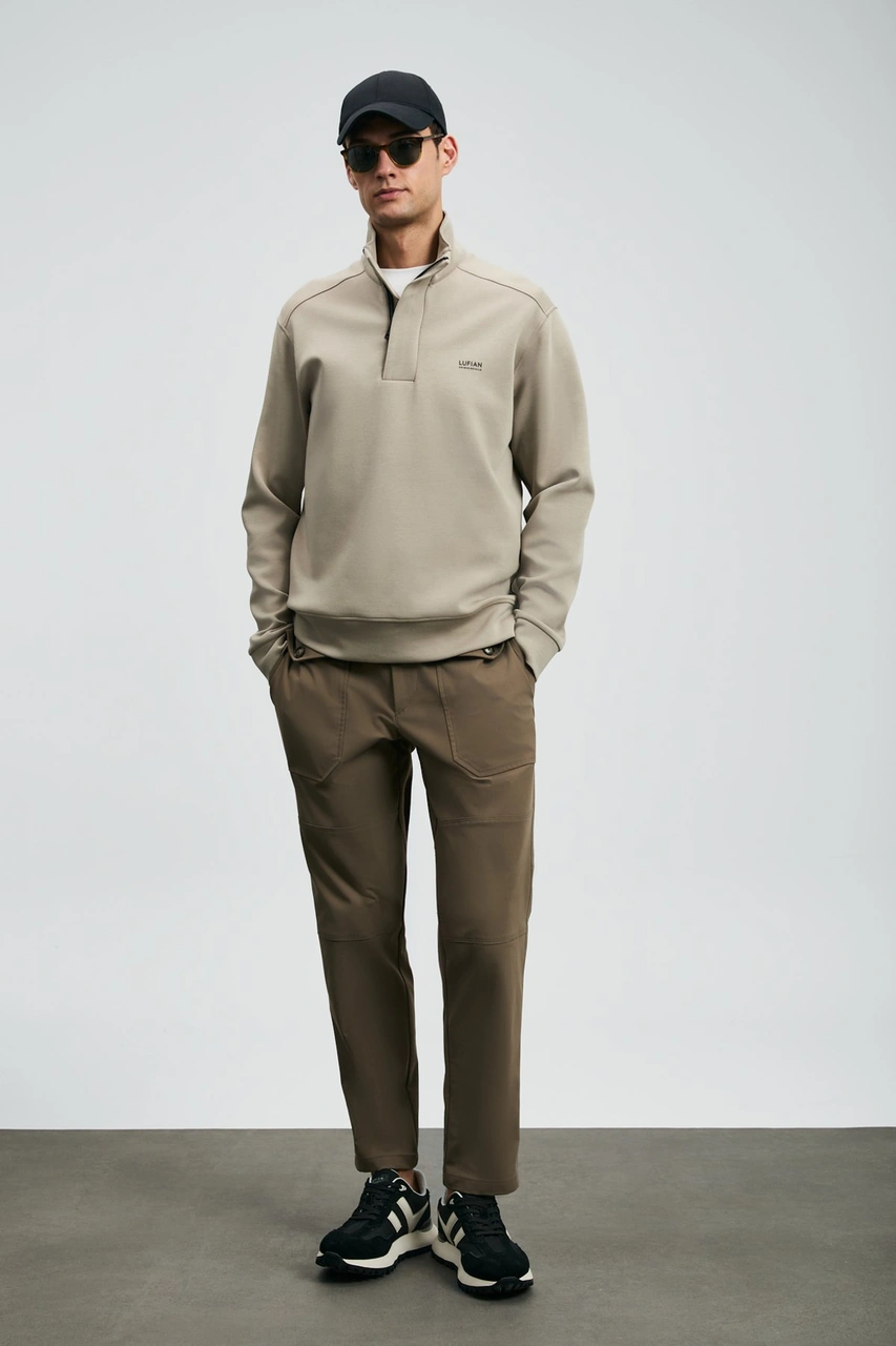 Lufian Erkek Wonder Sweatshirt 112030185 Bej Bej