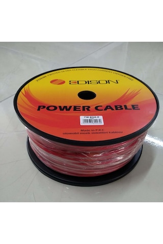 Edison Pro8ga 8ga Artı Kablosu Çoraplı 30mt