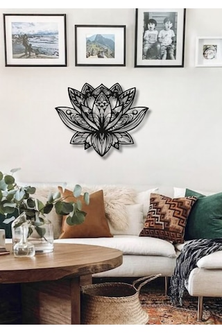 Mandala Lotus Çiçeği Metal Duvar Dekoru